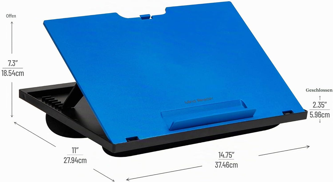 Mind Reader Laptop-Ständer, Betttablett, zusammenklappbar, Kissen, tragbar, Wohnheim, Kunststoff, 37