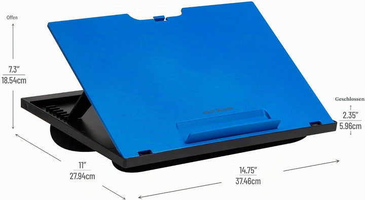 Mind Reader Laptop-Ständer, Betttablett, zusammenklappbar, Kissen, tragbar, Wohnheim, Kunststoff, 37