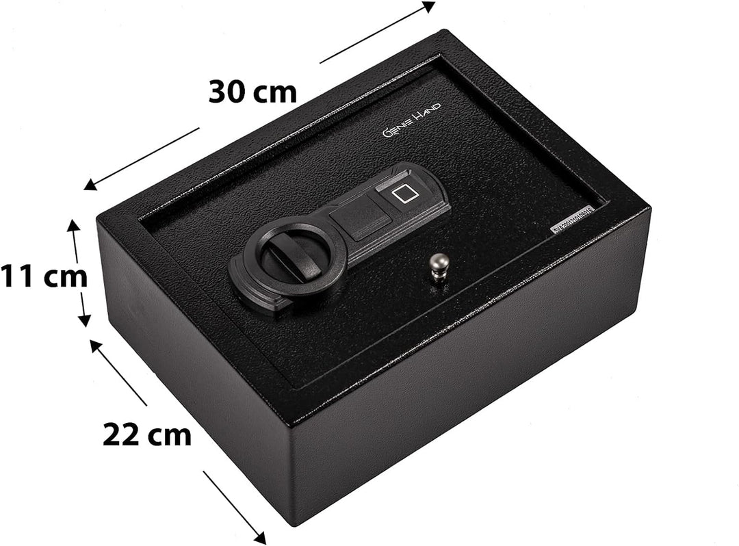 Genie Hand – Biometrischer Tresor mit Fingerabdruck – B-Klasse-Schloss – Anti-Bounce-Technologie (Sa