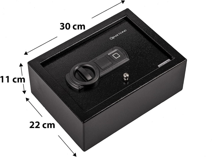 Genie Hand – Biometrischer Tresor mit Fingerabdruck – B-Klasse-Schloss – Anti-Bounce-Technologie (Sa