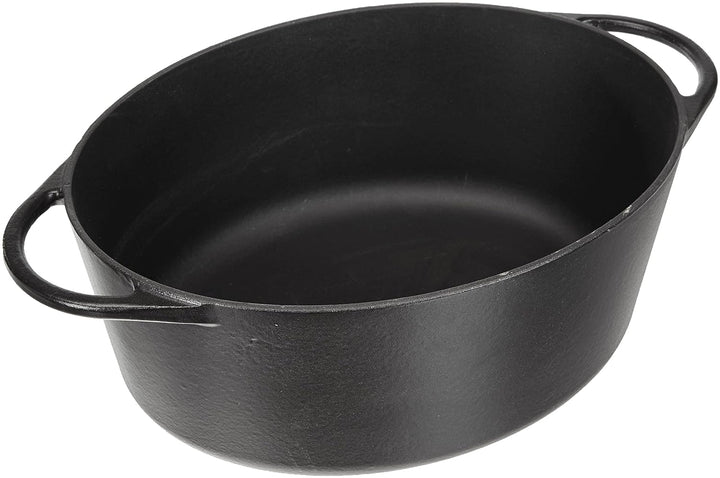 Küchenprofi Gusseisen Bräter mit Deckel, schwarz, 33 cm, Schmortopf, Auflaufform, Dutch Oven, Brotba