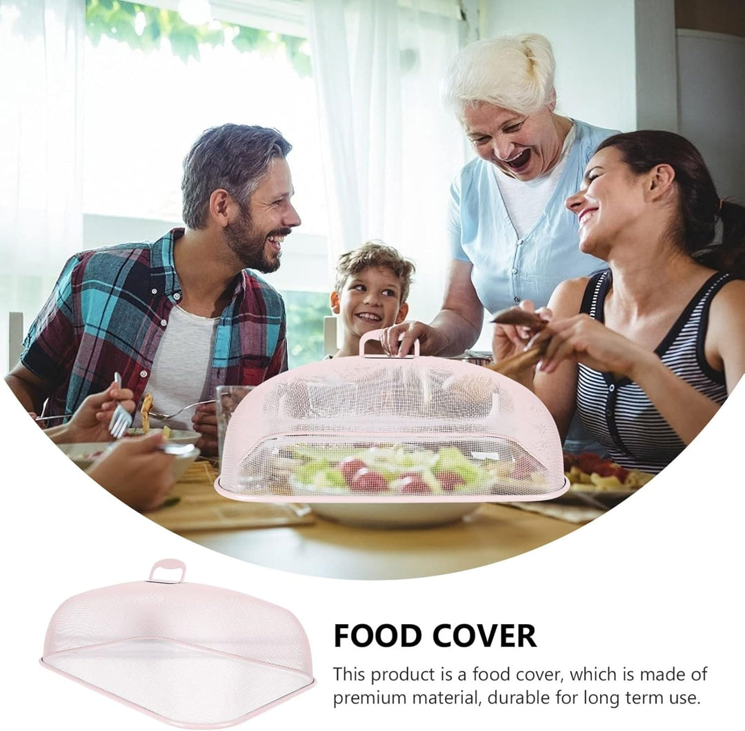 Happyyami Tischtuch Metall 1Pc Mesh Food Covers Mahl Fliegenhaube Fliegenhaube Partyzubehör Rosa, Ro