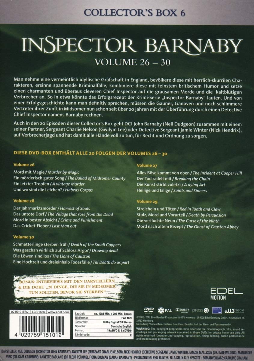 Inspector Barnaby - Collector's Box 6, Vol. 26-30 [20 DVDs], DVD