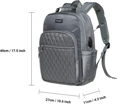 KAUKKO Handgepäck Rucksack mit LaptopFach 14 Zoll, Freizeit Rucksack, Wasserdichter Schultasche für