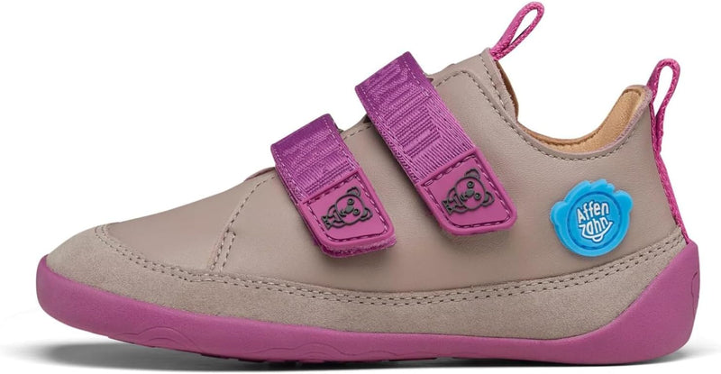 Affenzahn Barfussschuh Leder Buddy mit Klettverschluss Weich rutschfest Flexibel Reflektierend für J