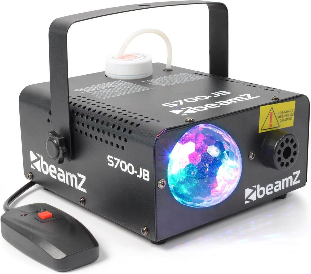BeamZ S700-JB Kompakte 700-Watt-Nebelmaschine mit Fernbedienung, Rauchmaschine mit Lichteffekt, Smok