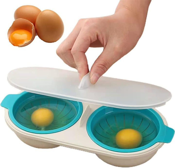 Eier mikrowellen kocher, Eierkocher Eierdampfer Kochgeschirr Schnell gedämpfte Eier Box Eier-Pochier