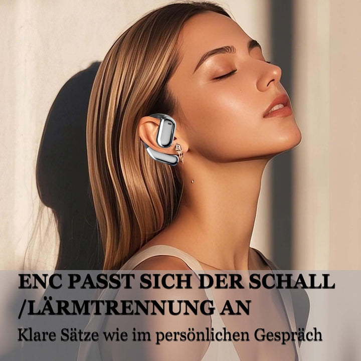 Offene Bluetooth-Kopfhörer, Ohrbügel-LED-Farbbildschirm-Kopfhörer, Aktive Geräuschunterdrückung, Lan