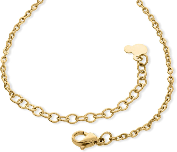 Armband Lucky Minnie Edelstahlkollektion Gold, Rot Marienkäfer und Zirkonia für Mädchen und Kinder,