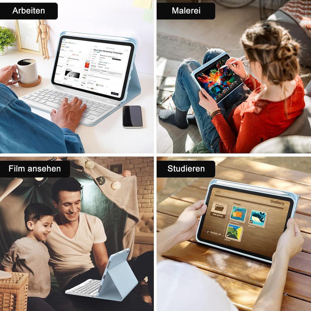 Bluetooth-Tastatur für iPad Mini 7(A17 Pro) 8,3 Zoll 2024 - Italienisches QWERTY-Layout Abnehmbare M