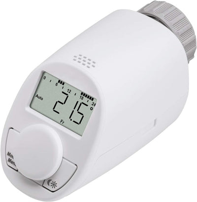 eqiva 5er Set Elektronik-Heizkörperthermostat Model N mit Boost-Funktion und leisem Kompaktgetriebe
