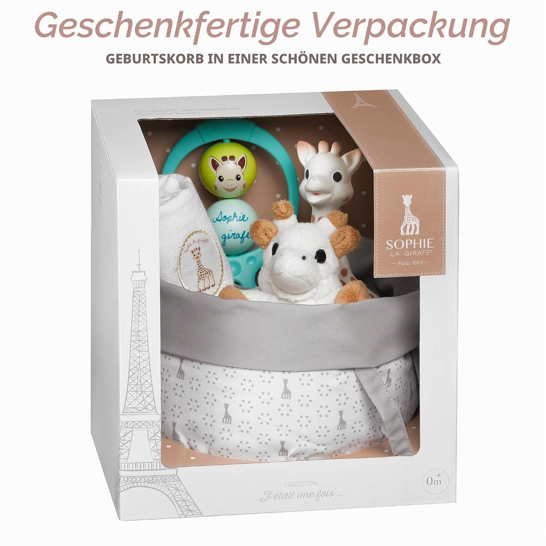 Sophie La Girafe Müll grau Geburt