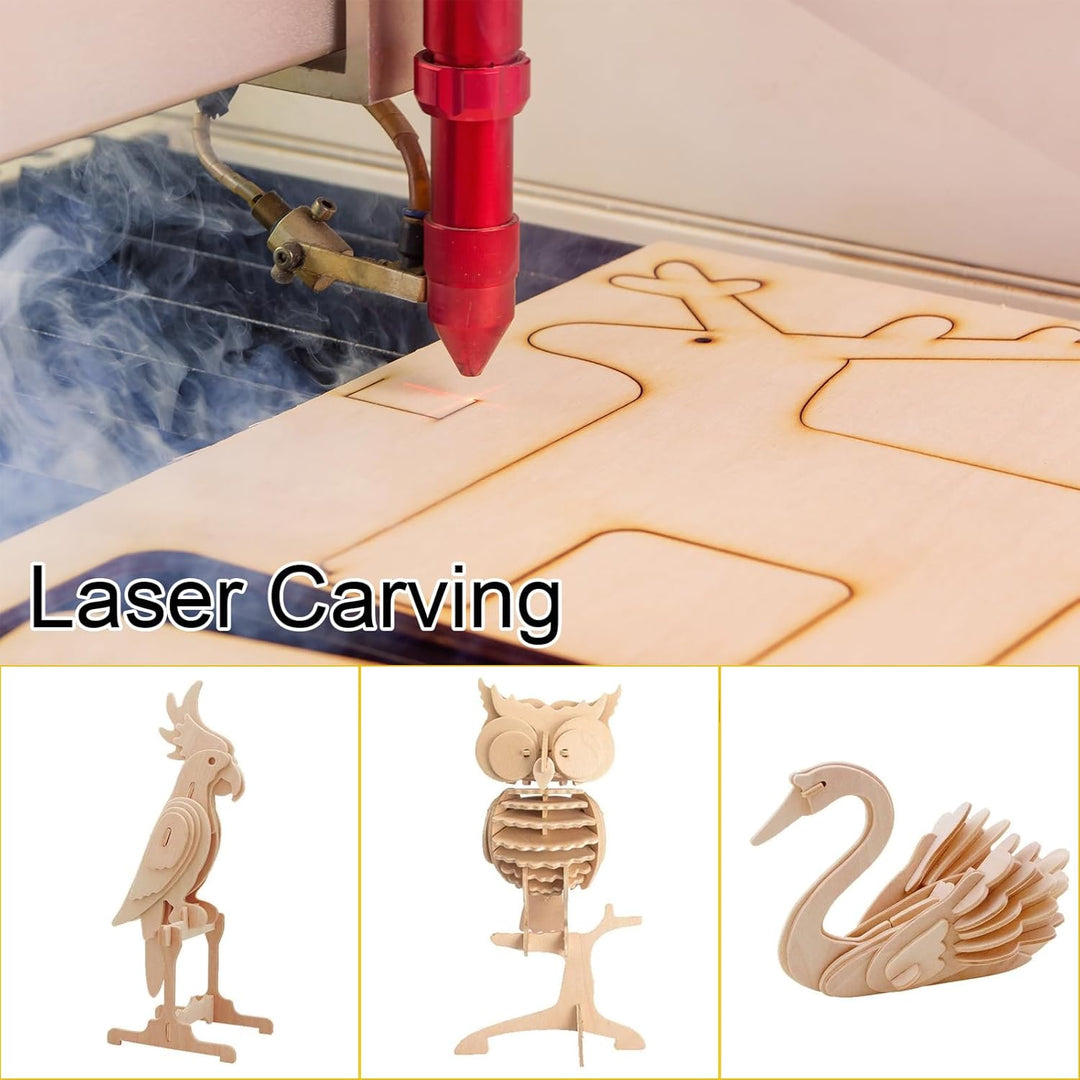 Linde Sperrholz 3mm, 30 x 30 cm, für DIY, Laserbearbeitung, Brandmalerei, Modellbau, Deko, Gemälde 3