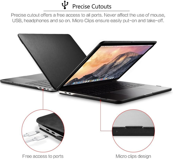 ICARER MacBook Pro 13 Lederhülle 2022 M2 2020 2019 2018 2017 2016 Ultra Slim Leder Tasche Leder Hüll