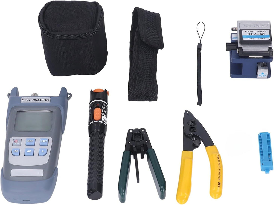 Fiber Termination Kit Fiber Tool Kit, Fiber Cold Connection Set mit optischem Leistungsmesser, Fiber