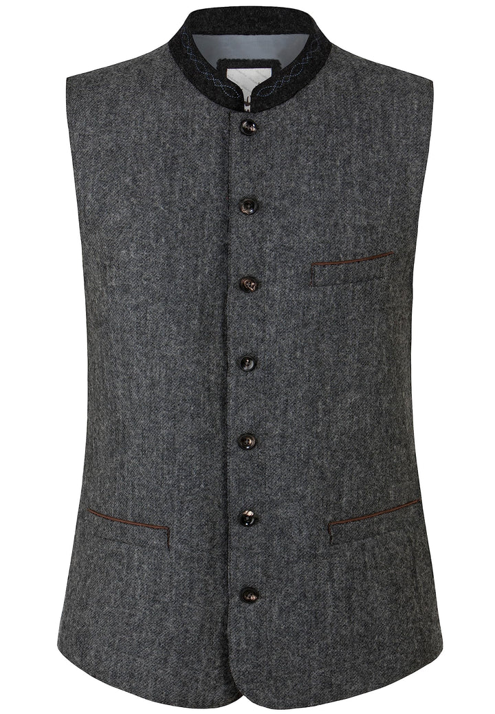 Stockerpoint Herren Trachtenweste 48 grau anthrazit, 48 grau anthrazit