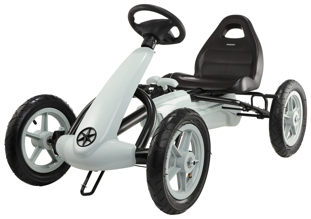 HyperMotion Go-Kart Tretfahrzeug - Kinderfahrzeug ab 5 Jahren - Verstellbarer Sitz mit Doppelhandbre