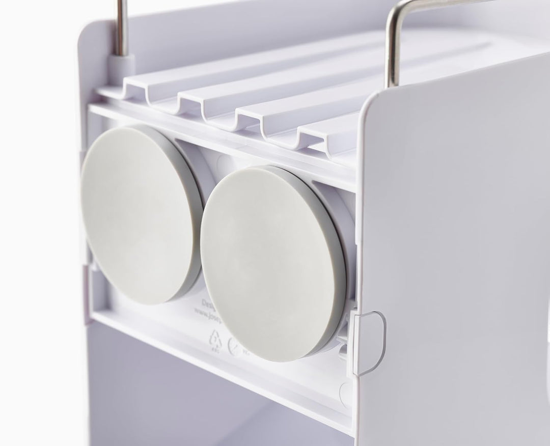 Joseph Joseph Capsule Compact 2-stufiges Duschregal, ohne Bohren, Badezimmerregal für Shampoo - Weis
