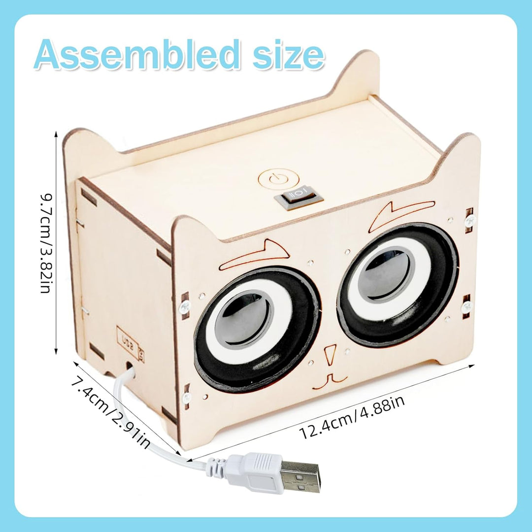 DIY Bluetooth Lautsprecher,Elektronik Baukasten Lautsprecher Bausatz Holz Experimente Wissenschaft E
