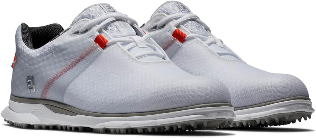 FootJoy Herren Pro|sl Sport Golfschuh 40 EU Weit Weiss Grau Orange, 40 EU Weit Wei&#xDF; Grau Orange