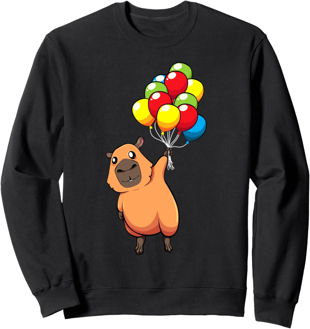 Süsses Wasserschwein Luftballons Capybara Nagetier Säugetiere Sweatshirt