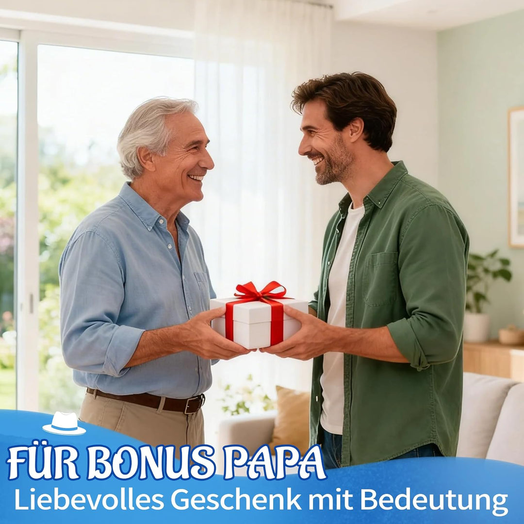 Geschenke für den Stiefvater – zum Vatertag und zum Geburtstag Bonus Papa, Bonus Papa