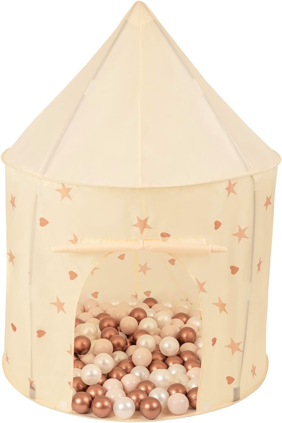 Spielzelt Für Kinder Mit 200 Bälle Pavillon Kinderzelt Indoor Outdoor Spielhaus 200 Bälle Hellbeige: