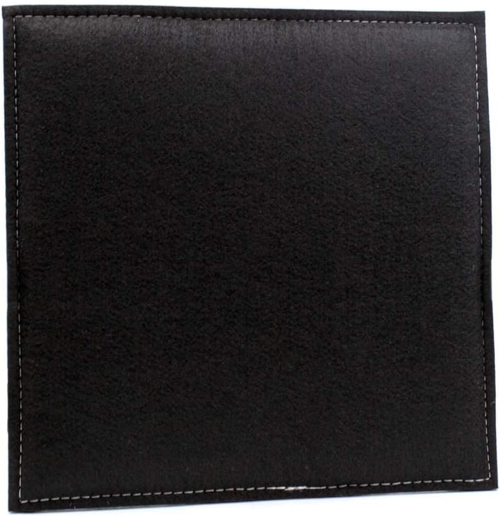 Luxflair Eckiges Filz Wende-Sitzkissen 4er Set in dunkelgrau/schwarz. Waschbare Sitzauflage mit Füll