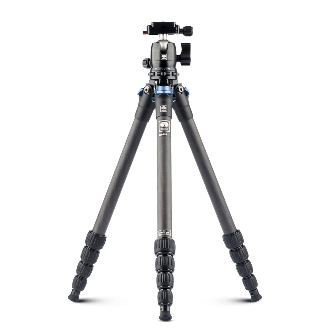 SIRUI AM-225+B-00K Carbon Kamera Reise Stativ, 127,3cm leichtes Kamerastativ/Reisestativ/Dreibein-St