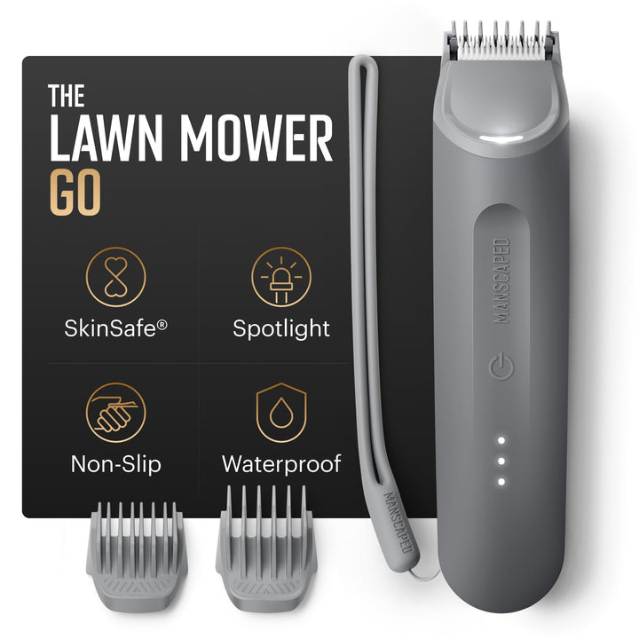 MANSCAPED® The Lawn Mower® Go Groin &amp; Body Hair Trimmer | Waterproof shaver for men, bikini, SkinSaf
