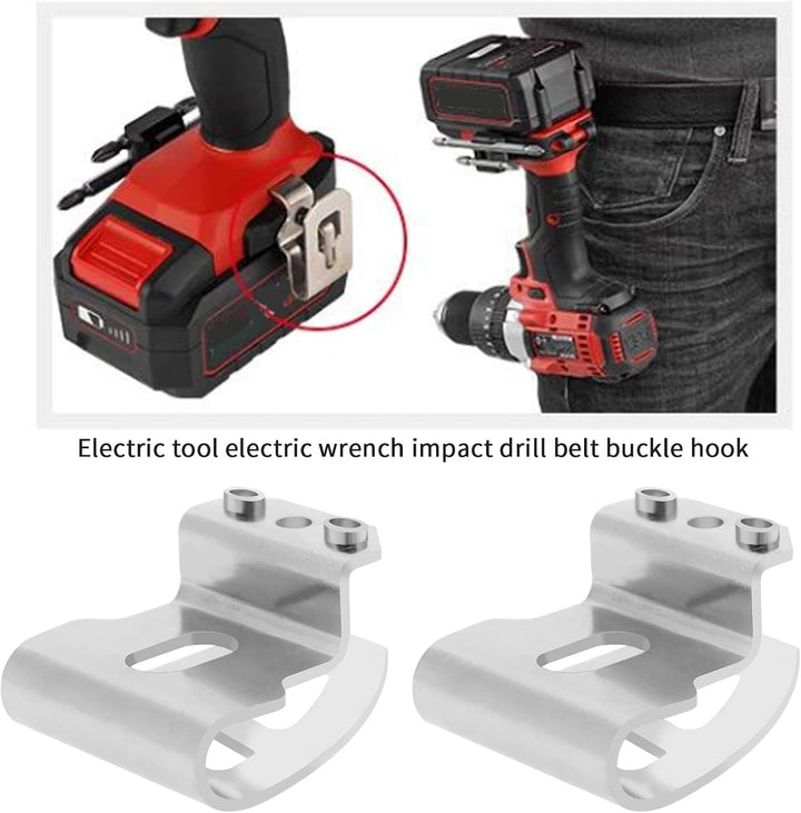 Set mit 2 Gürtelhaken, kompatibel mit Milwaukee M18 Impact Driver/Bohrmaschinen 2603-20, 2603-22, 26
