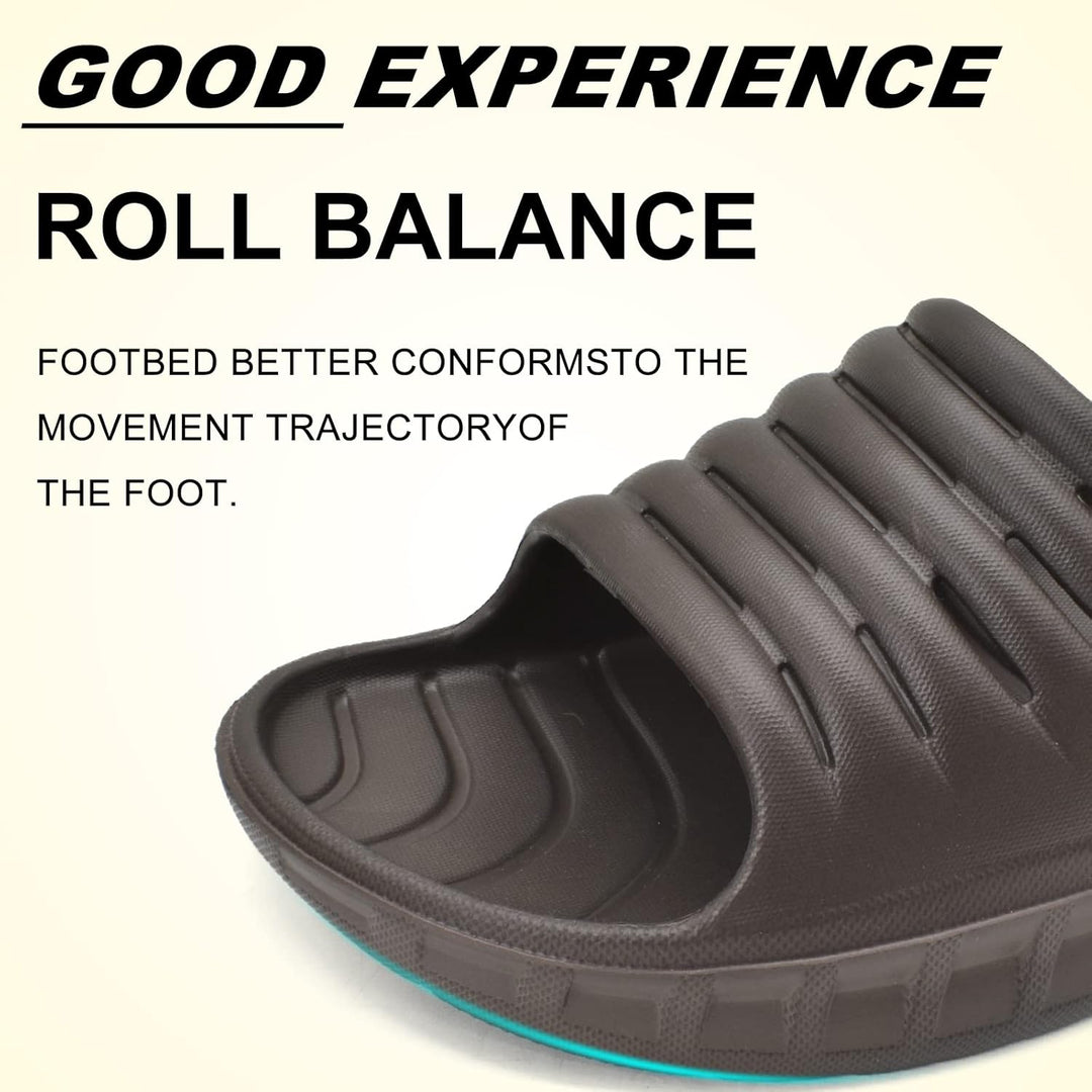 KuaiLu Recovery Sandalen Herren mit Bequeme Plantarfasziitis Arch Support, Orthopädische Männer Leic