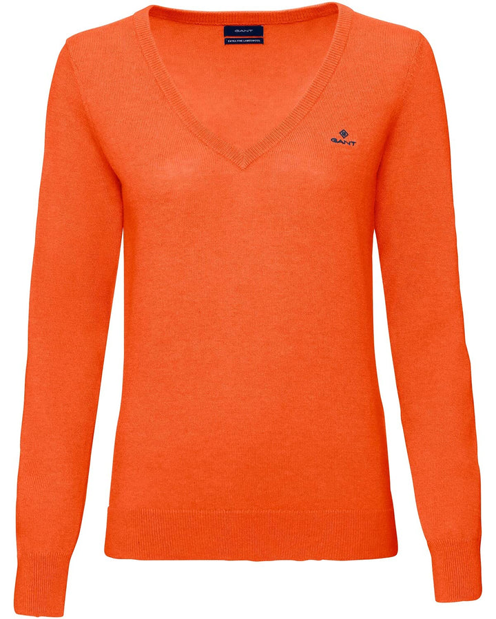 Gant Herren Extrafine Lambswool V-Neck Pullover (1er Pack) S Bright Red, S Bright Red