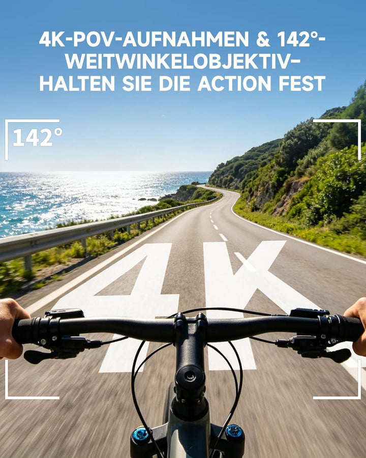 4K Action Cam Körperkamera Bodycam Vlog Kamera, 10M Unterwasserkamera,WiFi Magnetische POV-Aufnahme,
