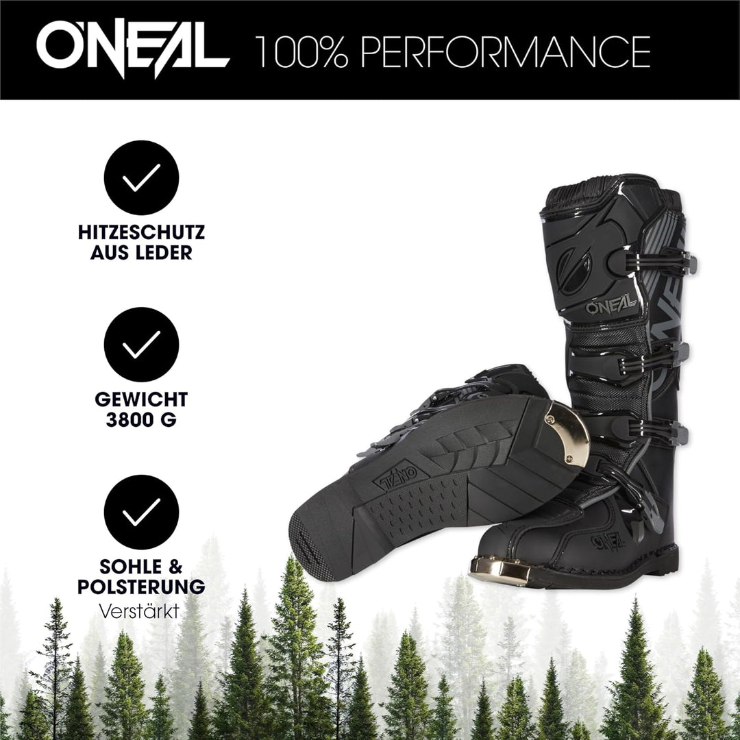 O'NEAL Motocross Stiefel Tribute Boot Squadron V.21 I MX Enduro I Ergonomische Motorradschuhe Herren