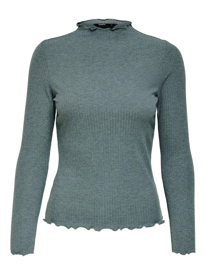 ONLY Female Top ONLEMMA Top L Grün (Balsam Green/Melange), L Grün (Balsam Green/Melange)