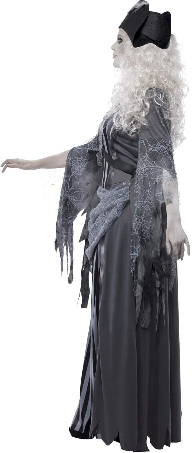 Halloween Piraten-Phantom-Kostüm für Damen - Grau, Silber, M