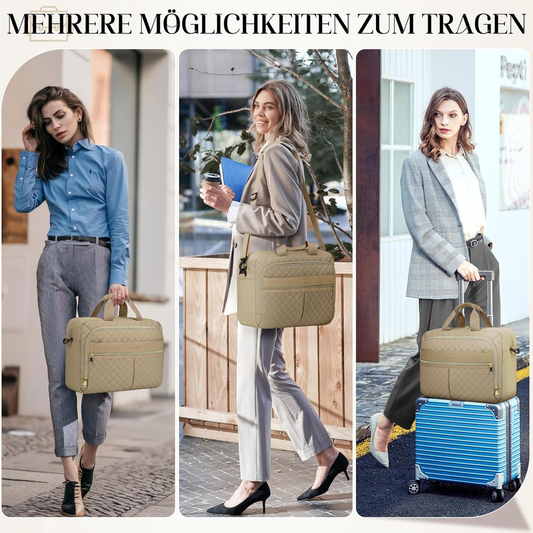 IGOLUMON Laptoptasche Damen 17,3 Zoll Aktentasche Wasserdichte Laptop Notebook Tasche Arbeitstasche