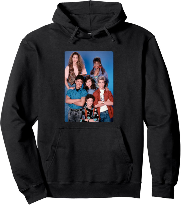 Saved By The Bell Vollfarbiges Gruppenfoto Pullover Hoodie