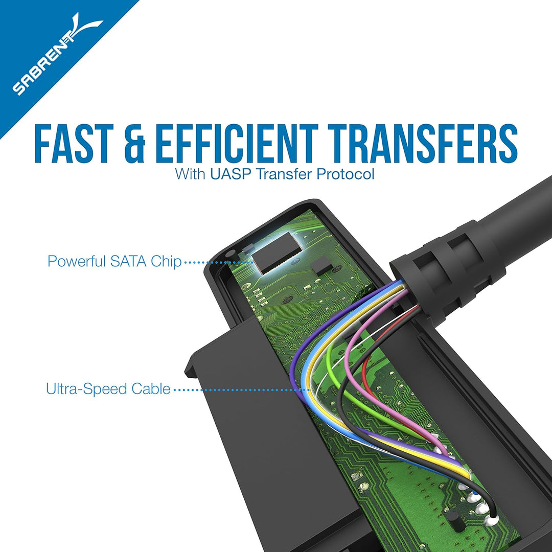 Sabrent USB C SATA auf USB 3.1 Gen 2, SSD/HDD Festplatten adapter, USB 3.1 zu 2,5 Zoll SATA, 10Gbps