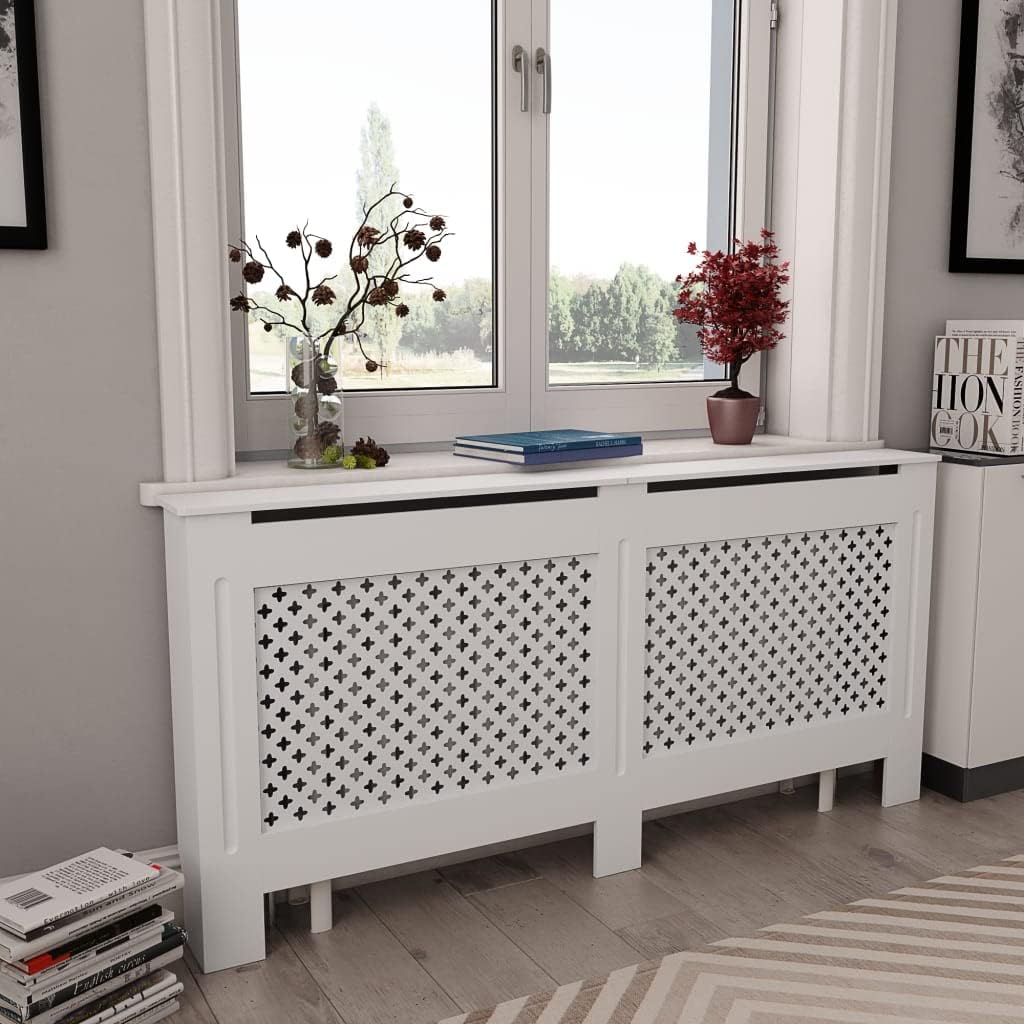 Wohnzimmer 2 Stücke Heizkörperverkleidungen 172x19x81.5 cm MDF Heizkörper Verkleidung Abdeckung Deko