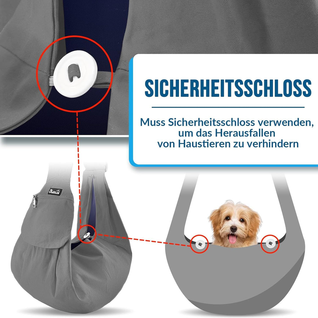 SlowTon Hundetragetasche, Haustier Hundetasche mit verstellbarem, gepolstertem Schultergurt und Fron