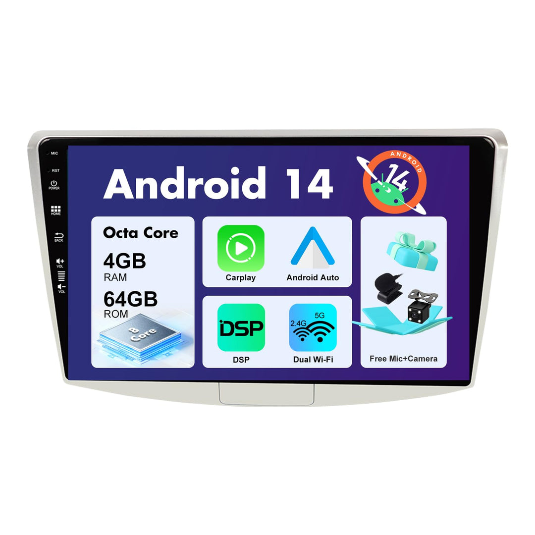 SXAUTO Android 12 IPS Autoradio Passt für Passat B6 / B7 Magotan/CC (2010-2018) - Eingebaut Carplay/