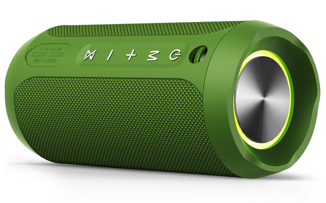 EDUPLINK Bluetooth Lautsprecher IPX7 Wasserdicht, 20W mit Bass - Tragbare LED Musikbox, 20h Akku, TF
