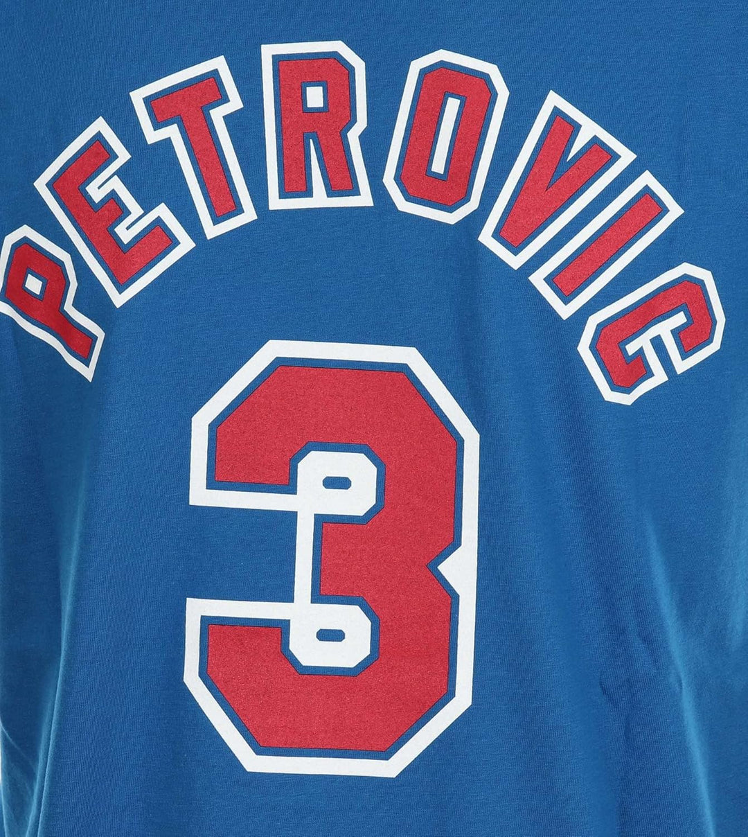 Mitchell & Ness Name & Number T-Shirt (NBA | HWC | NFL) Drazen Petrovic - Royal XL, Drazen Petrovic