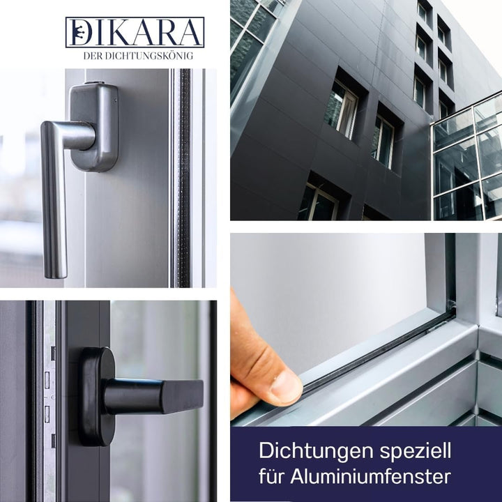 Fensterdichtung für Fenster-Systeme, Verglasungsdichtung für Aussenbereich mit Antidehnungsfaden für