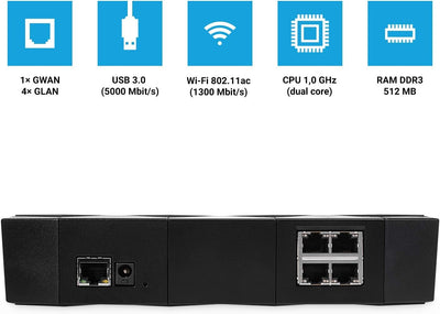 Turris MOX Classic | modular, Open Source & Secure Router/Server/Switch/Access Point | CPU 1 GHz, 51