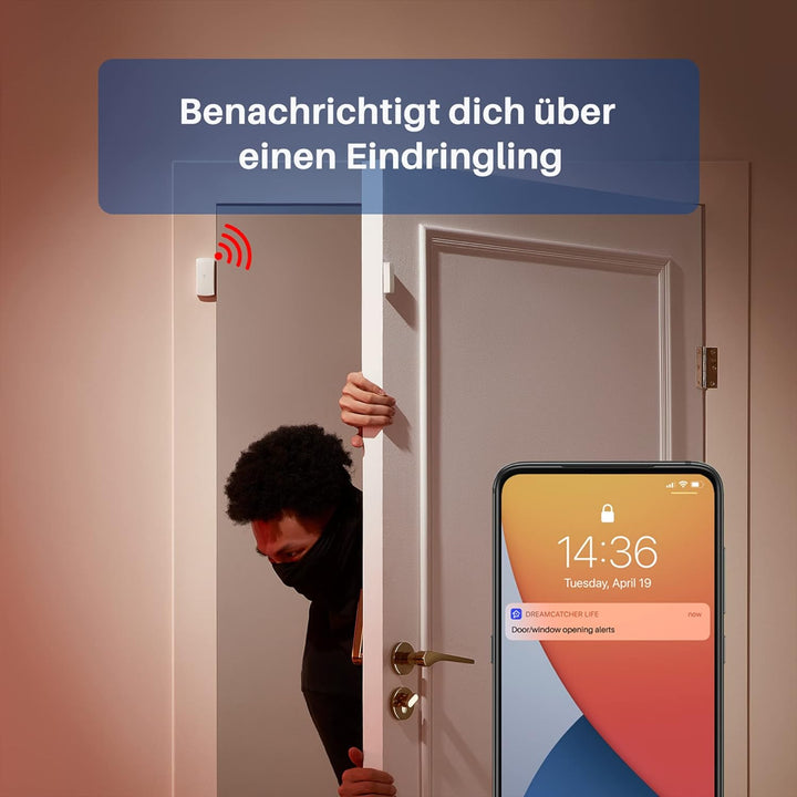 Chuango OV-300 - Smart WiFi Alarm System, kabelloses Haussicherheitssystem mit Basisstation, 97 db,