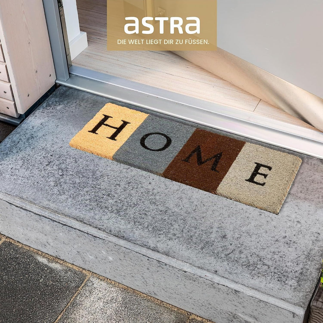 Astra Fussmatte innen Home Set 25x75 & 40x60 cm - rutschfeste Kokosmatte schmal - Schmutzfang Innen