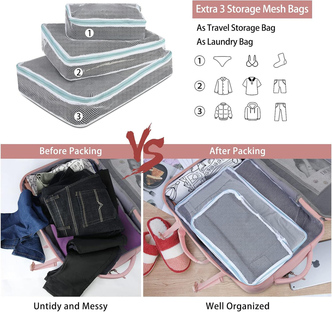 Lubardy 40L Laptop Rucksack Herren Wasserdicht 17.3 Zoll mit 3 Aufbewahrungstaschen Reiserucksack fü